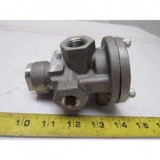 N35431091 In Line Pilot Pneumatic Air Valve 3/8x1/2"x3W-NC"