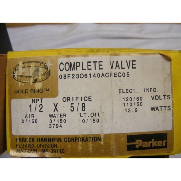 08F23O6140ACFEC05 1/2 SOLENOID VALVE 2 Way Center Pilot Diaphragm"