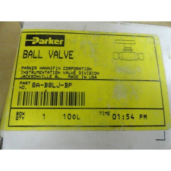 8A-B8LJ-BP Ball Valves UNUSED-LOT OF 3