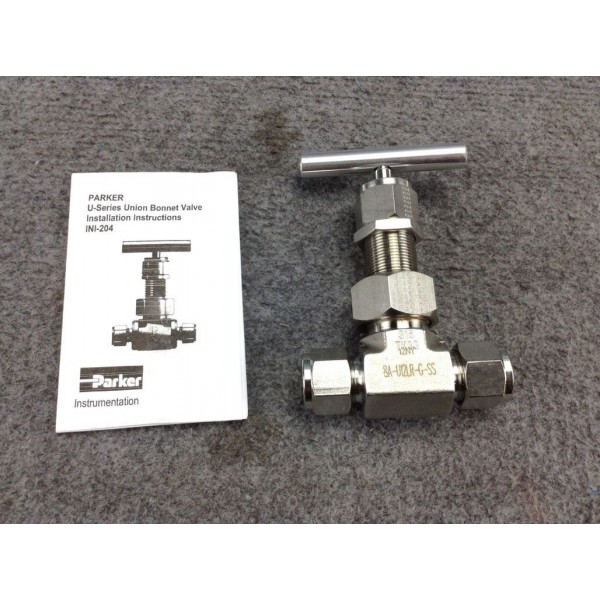 8A-U12LR-G-SS 1/2 Union Bonnet Needle Valve - Inline - U12"