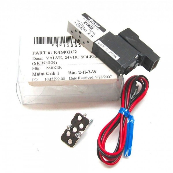 K4MO2 Skinner 4-Way Solenoid Valve 24V, PSI 120, 2 Watt, 145460 New