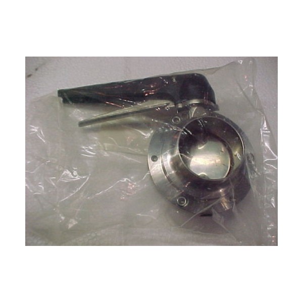 2-1/2 PARKER Butterfly Valve 316 SS,Butt Weld,Lever Handle, BFLY-2.5-12-S-W-316"