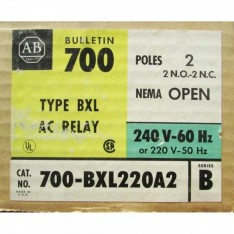Open Type BXC AC Relay 220/240V 2 Pole 700 BXL220A2