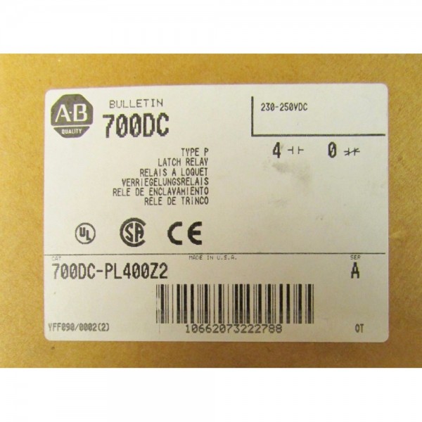 Type P 230-250VDC Latch Relay 700DC PL400ZA