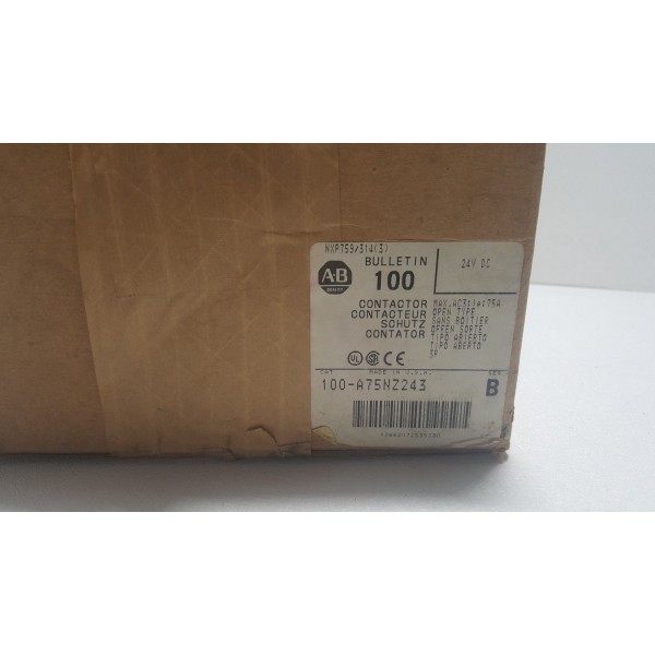 100-A75NZ24-3 CONTACTOR 100A 24VDC ,100A75NZ243