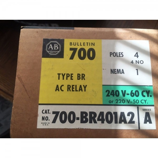 700-BR401A2 AC Relay 240v 60cy NEMA 1, 4 poles