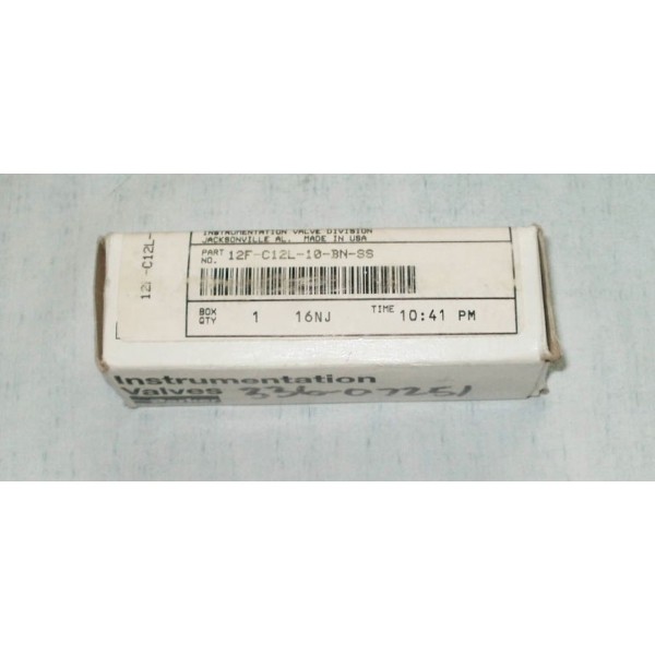 CHECK VALVE 12F-F-12L-C12L-10-BN-SS 3/4 female NPT"