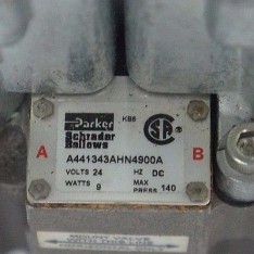 SCHRADER BELLOWS A441343AHN4900A VALVE W/ K175903549 SOLENOID VALVES