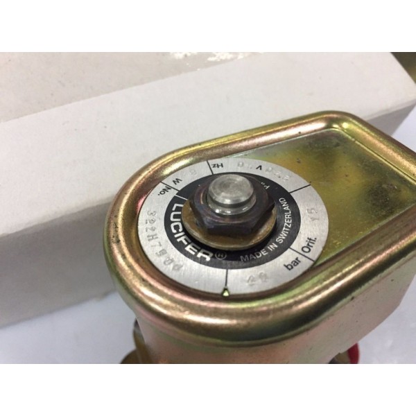 Lucifer 322H7506 2-way Normally Open Brass Solenoid Valve 40 bar 230V AC