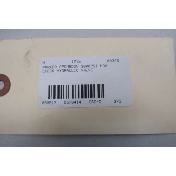 CPOM6DDV 3000PSI MANAPAK PILOT CHECK HYDRAULIC VALVE D576414
