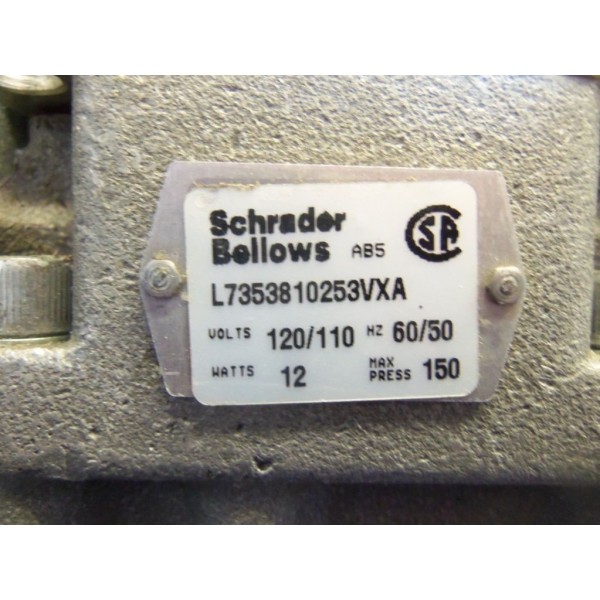 Schrader Bellows L7353810253VXA Solenoid Valve 150 Max Pressure Parker