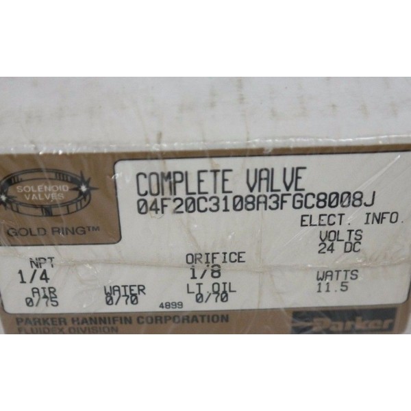 04F20C3108A3FGC8008J SOLENOID VALVE 1/4NPT 1/8 ORIFICE 24V PO220-0441