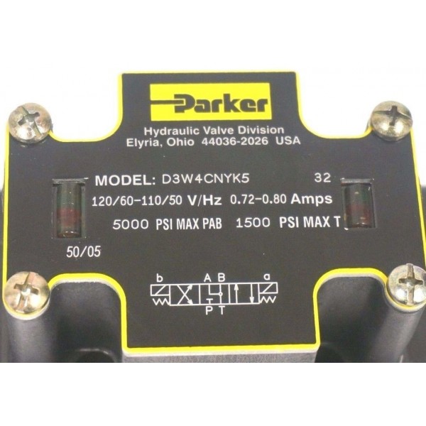 D3W4CNYK5 SOLENOID VALVE 120V/60HZ, .72-.80A, 5000PSI MAX PAB