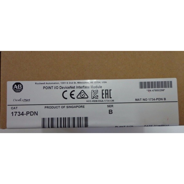 1734-PDN POINT I/O DEVICENET INTERFACE MODULE SER B 05/2016