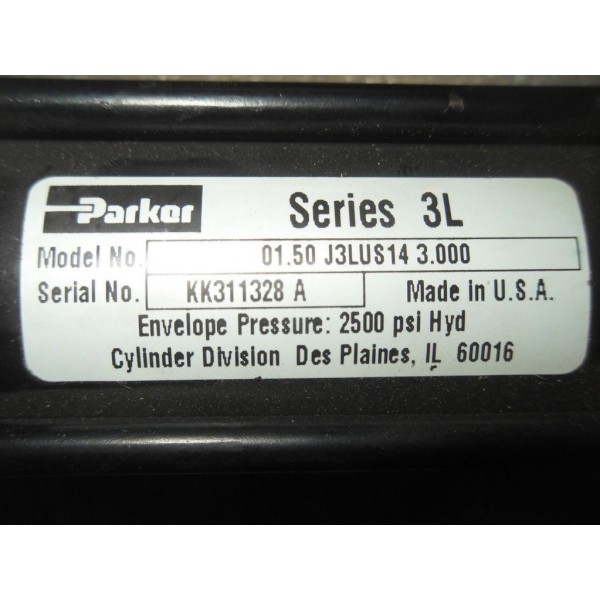 PARKER 01.50 J3LUS14 3.000 2500 PSI HYDRAULIC CYLINDER