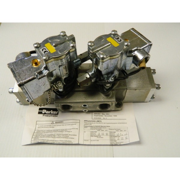Schrader Bellows Double Solenoid Valve L6256922553 3/4 NPT"