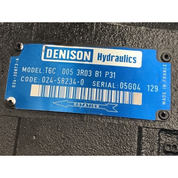 Denison Parker T6C 005 3R03 B1 P31 Single Vane Hydraulic Rotary Pump (H1)