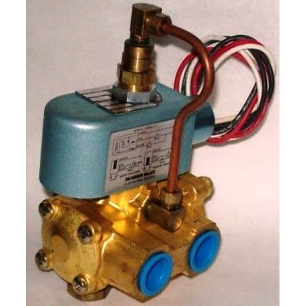 Skinner 1/2 3 Way NC Brass Solenoid Valve LP8RBM4150 120/60"