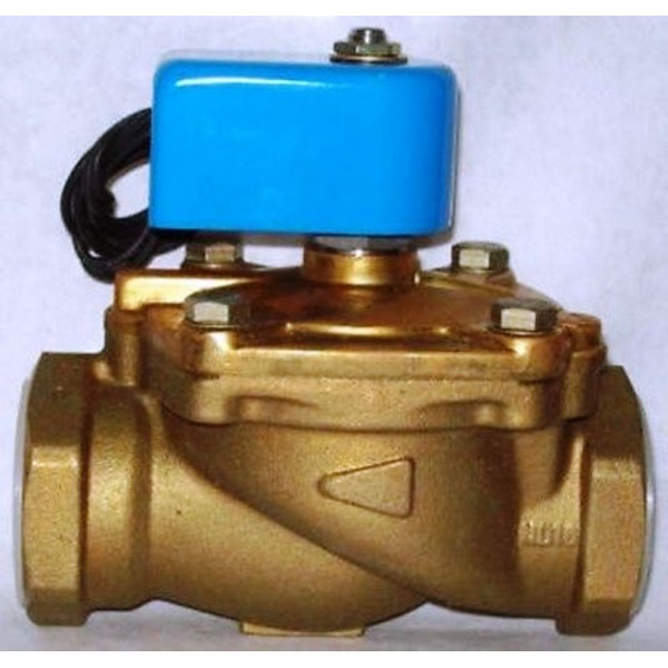 Skinner 700 Series 1-1/2 2 Way NC Brass Solenoid Valve 703N14A1A 120/60"