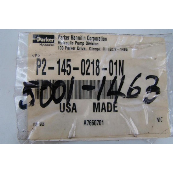 Hydraulics Pump: Face Plate, 2 O-rings P2-145-0218-01N