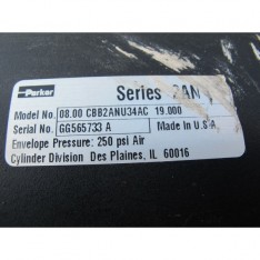 8 BORE X 19" STROKE, PNEUMATIC CYLINDER, SERIES 2AN"