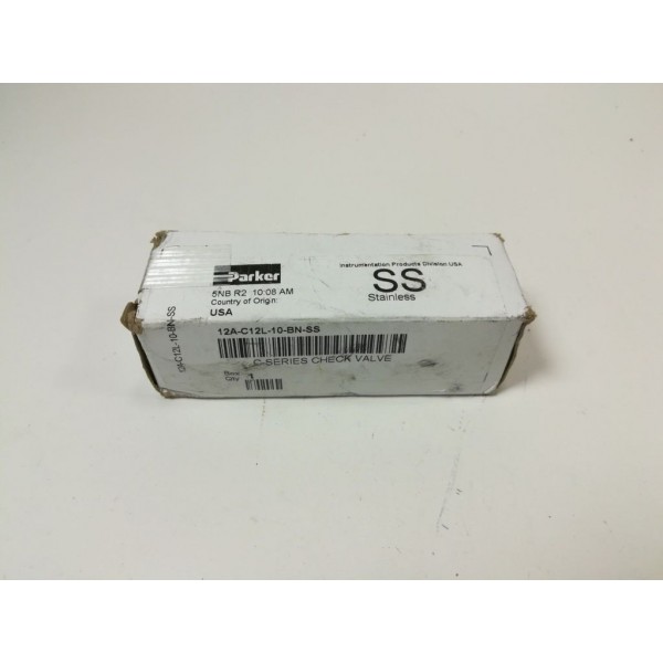 A-LOK C-Series Check Valve, 3/4 A-LOK 12A-C12L-10-BN-SS"