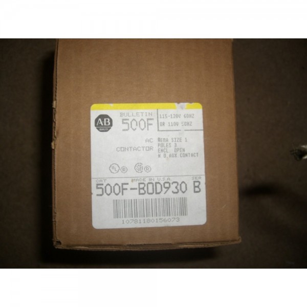 500F-BOD930 Ser B Size 1 Contactor 500FBOD930 B26