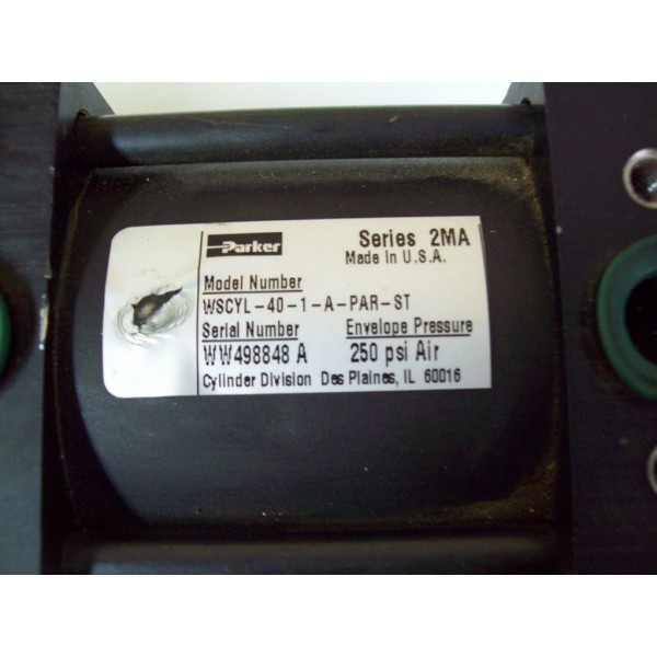 2MA CYLINDER WSCYL-40-1-A-PAR-ST W/ WELKER SO127-10-0.92-X1 - NEW