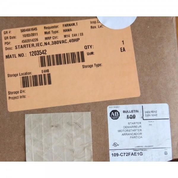 Motor Starter, Overload Relay, 380VAC 40HP