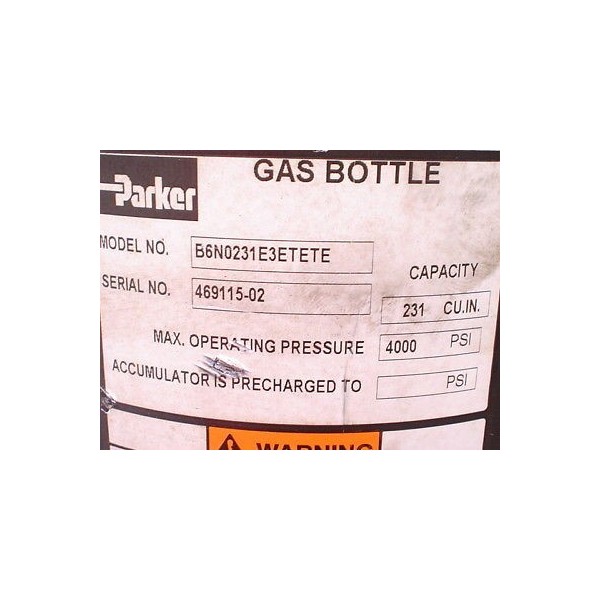 231 Cu In 4000PSI Gas Bottle