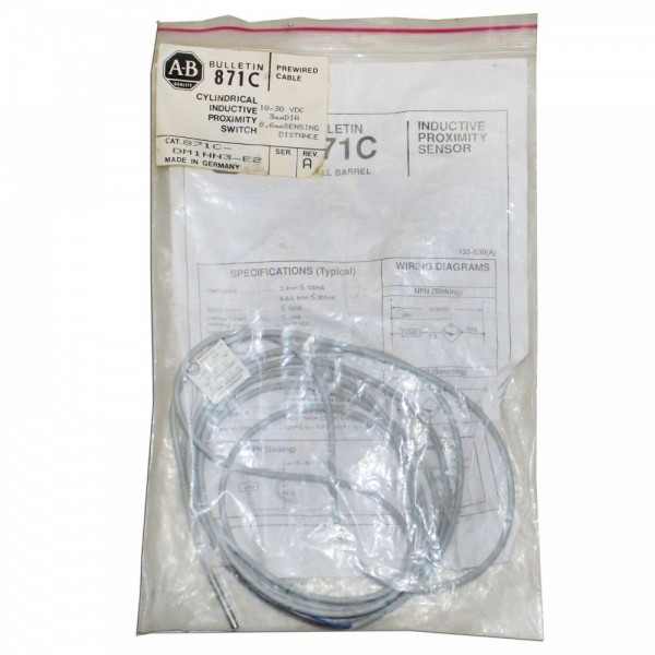 DM1NN3-E2 SERIES A CYLINDRICAL INDUCTIVE PROXIMITY SWITCH--SA