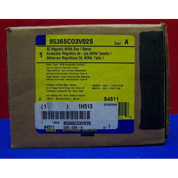 SER A (1) 1H513 AC MAGNETIC STARTER