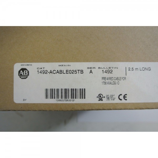 1492-ACABLE025TB Ser. A Pre wired cable for 1765 Analog I/O 2.5m