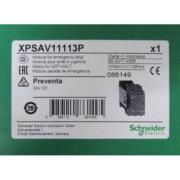 PREVENTA 24 VDC Emergency Stop Module Relay