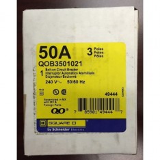 Circuit Breaker, Bolt-On, 3 Pole, 50A