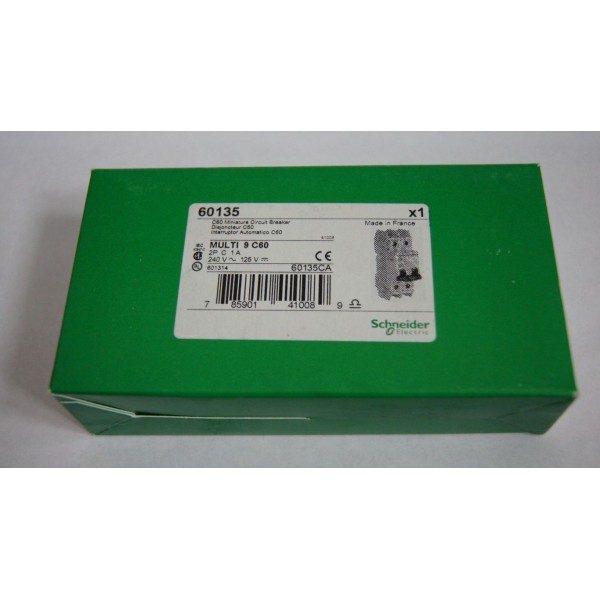 Multi9 C60 Circuit Breaker C1A Catalog Number 60135 240vac