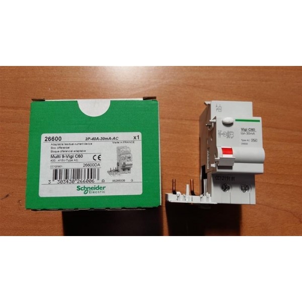 schneider merlin gerin 26600 VIGI C60 2P 40A 30MA CL.AC