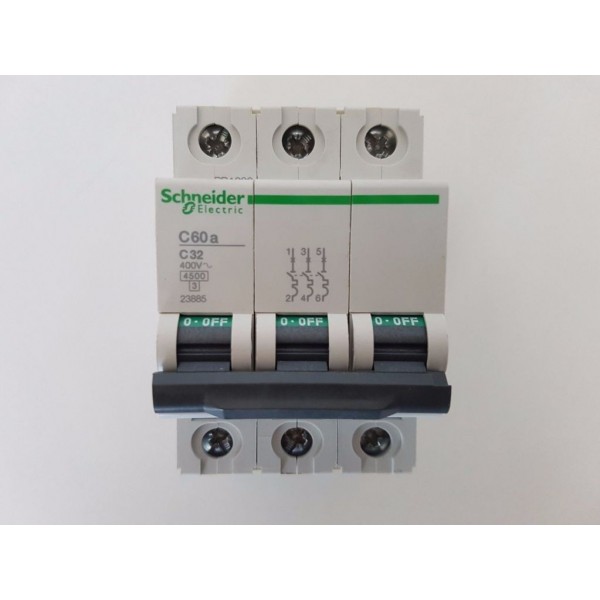 SCHNEIDER Merlin Gerin 23885 C60a MCB 3P 32A 4500A C MCB