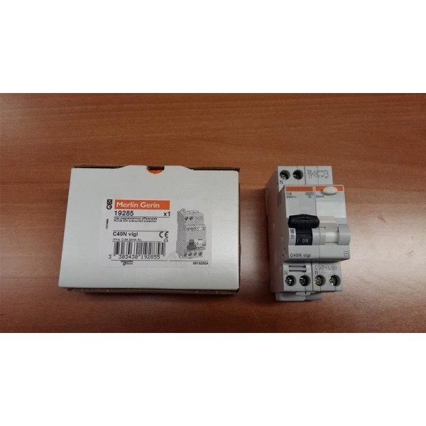 SCHNEIDER MERLIN GERIN 19285 C40N DIFFERENTIAL MGT. VIGI 1P+N 6A 30MA CL.AC