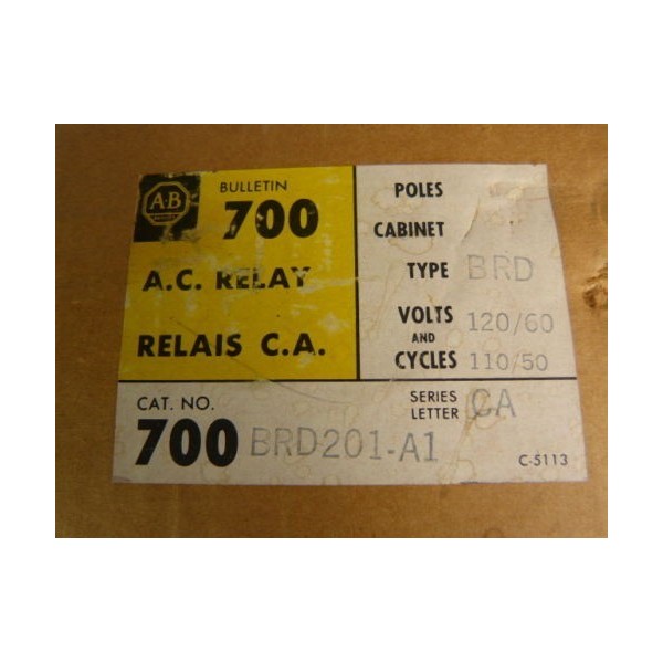 700-BRD201-A1 Relay 2Pole 110/120VAC 50/60Hz NEW