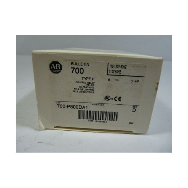 700-P800DA1 Control Relay 10 Amp NEW