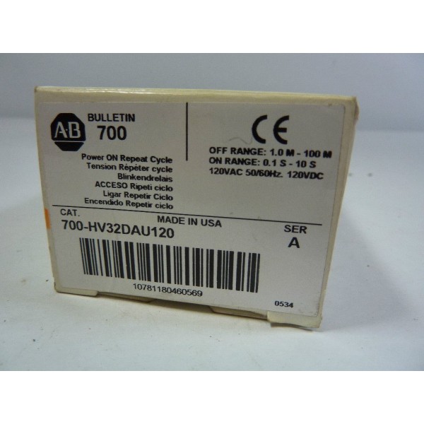700-HV32DAU120 Timing Relay 120V NEW