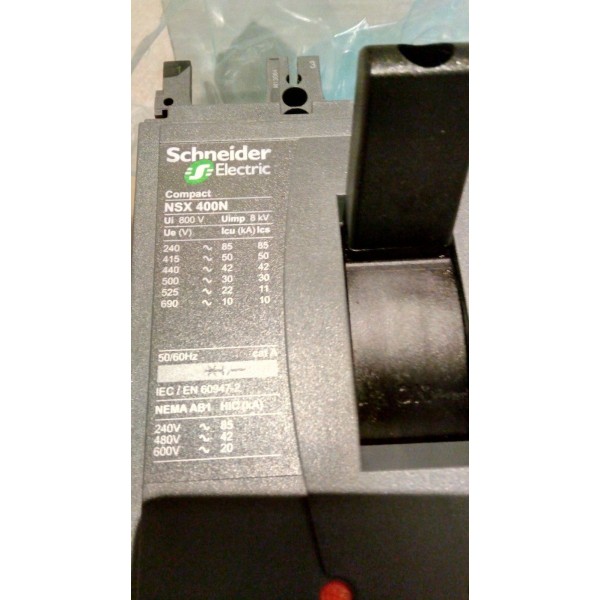 SCHNEIDER ELECTRIC 400 FRAME NSX400N WITHOUT TRIP UNIT TRIPLE POLE MCCB LV432403