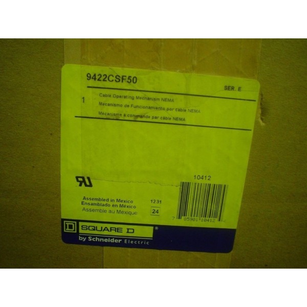 New Square D / Schneider Electric 9422CSF50 Series E Cable Operating Mechanism