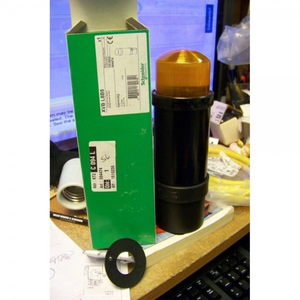 nib schneider electric xvbl8b5 70mm tower light assembly ~ orange