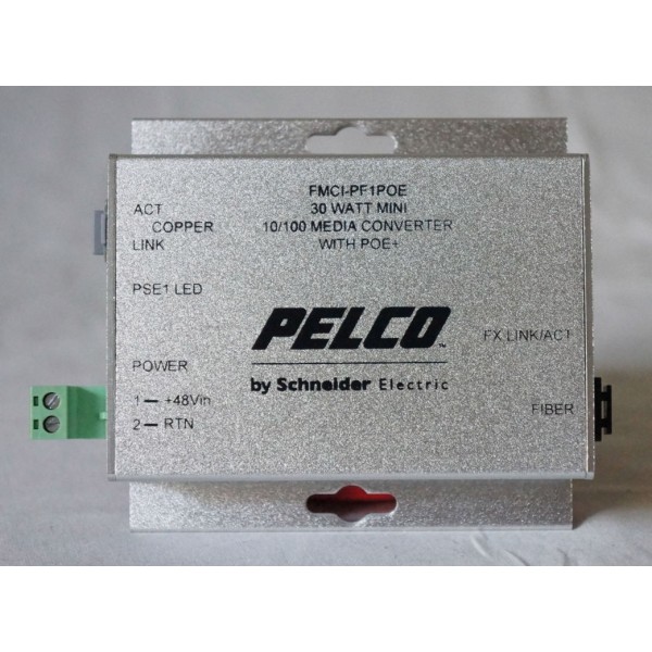 SCHNEIDER ELECTRIC / PELCO FMCI-PF1POE 30W 10/100 MEDIA CONVERTER SFP 100M POE