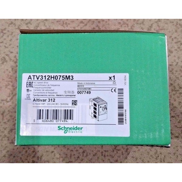 Schneider Inverter Altivar 312 1HP 0.75KW 200V-240V 3 Phase ATV312H075M3