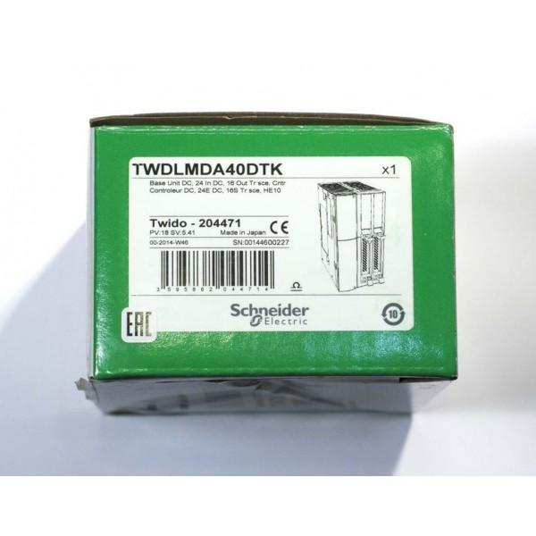 SCHNEIDER TWDLMDA40DTK extendable PLC base Twido 24 IN 24VDC 16 OUT SOLID STATE