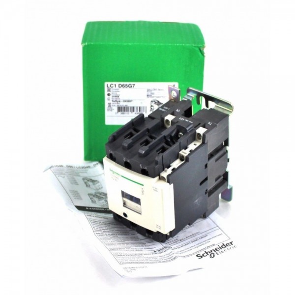 Schneider Electric LC1D65G7 Contactor 3PST-NO DIN Rail 600 VAC 80 A 120 V 1B