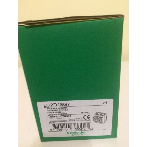 SCHNEIDER ELECTRIC IEC Magnetic Cntactr,120VAC,18A,Revrsing, LC2D18G7